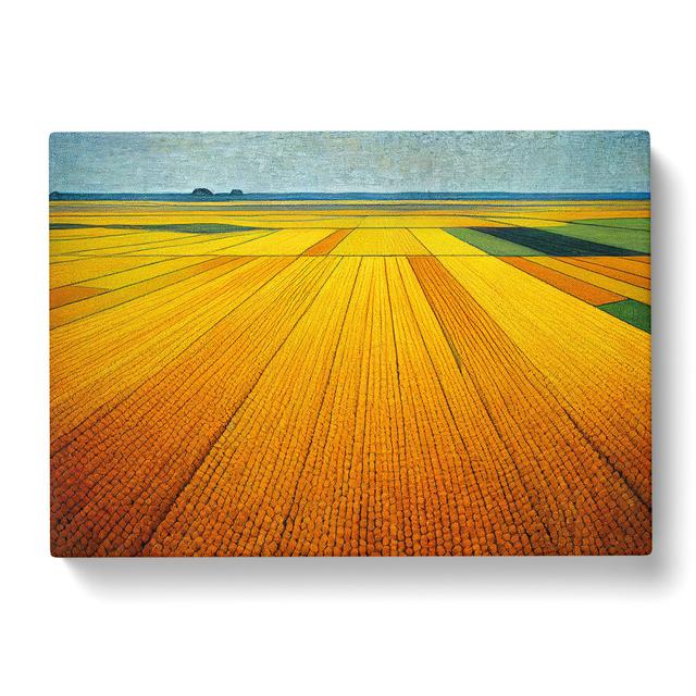 Virtuous Wheat Field - Wrapped Canvas Painting Latitude Run Size: 35cm H x 50cm W x 3cm D on Productcaster.