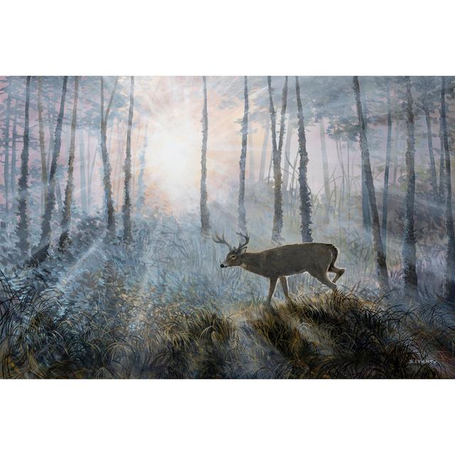 Deer Path IV by B. Lynnsy - Wrapped Canvas Art Prints Union Rustic Size: 20cm H x 30cm W x 3.8cm D on Productcaster.