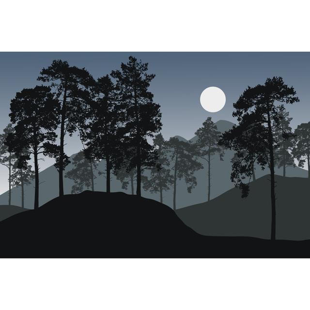 Vector Illustration Of Pine Forest by - Wrapped Canvas Graphic Art Alpen Home Size: 20cm H x 30cm W on Productcaster.