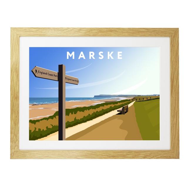 Marske by Richard O'Neil - Graphic Art Print on Paper East Urban Home Format: Oak Wood Frame, Size: 33.5 cm H x 43.5 cm W x 2.2 cm D on Productcaster.