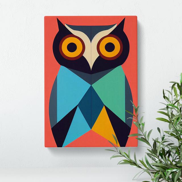 Abstract Owl In Colour No.3 Alpen Home Size: 76cm H x 50cm W x 3cm D on Productcaster.