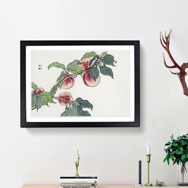 Caterpillar on a Peach Tree by Morimoto Toko - Picture Frame Art Print East Urban Home Size: 36cm H x 48cm W x 2cm D, Frame Option: Black Framed on Productcaster.