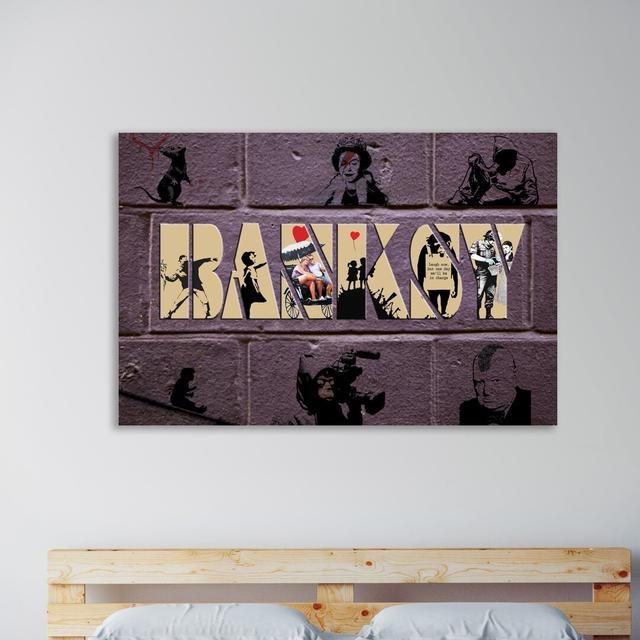 Bespoke Banksy by Banksy - Wrapped Canvas Graphic Art Print East Urban Home Size: 41 cm H x 61 cm W x 4 cm D on Productcaster.