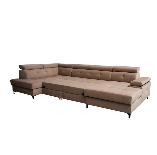 Ecksofa Knezova mit Bettfunktion Metro Lane Farbe der Polsterung: Beige on Productcaster.