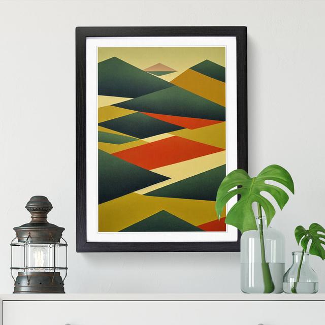 Forest Mid Century Style Vol.1 - Picture Frame Print Metro Lane Format: Black Framed, Size: 64cm H x 46cm W x 2cm D on Productcaster.