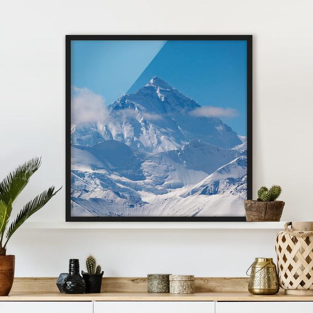 Mount Everest - Picture Frame Graphic Art Union Rustic Frame Option: Black Framed, Size: 50cm H x 50cm W x 2cm D on Productcaster.