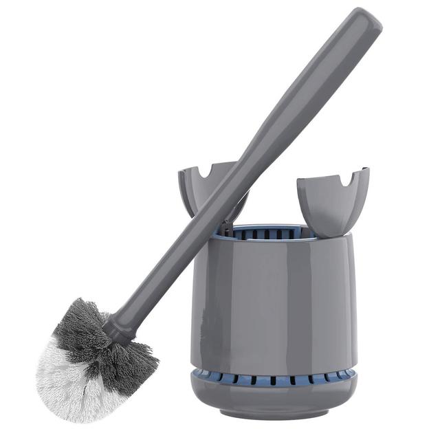 Anberlin Free-Standing Toilet Brush and Holder Symple Stuff Colour: Grey on Productcaster.