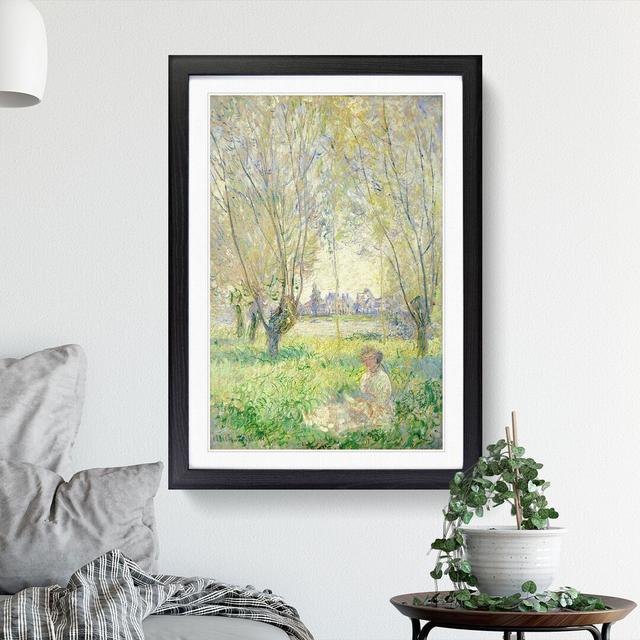 Woman Under the Willows by Claude Monet - Picture Frame Painting East Urban Home Frame Option: Black Framed, Size: 65cm H x 48cm W x 2cm D on Productcaster.