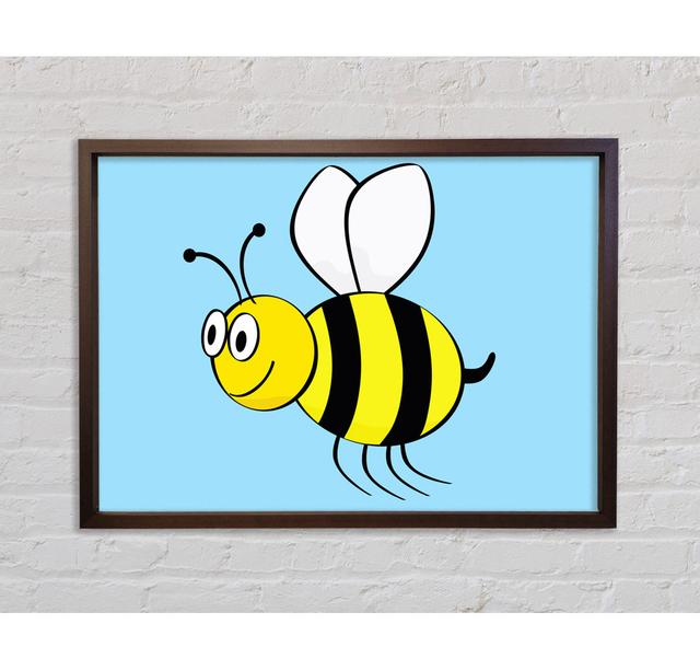 Buzzing Bee Baby Blue - Single Picture Frame Art Prints on Canvas Bright Star Size: 100cm H x 141.4cm W x 3.3cm D on Productcaster.