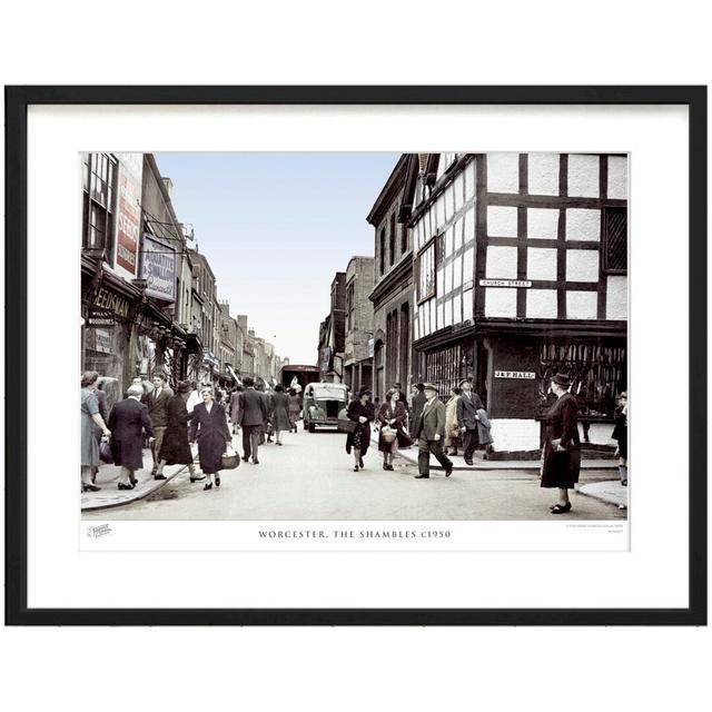 'Worcester, the Shambles C1950' by Francis Frith - Picture Frame Photograph Print on Paper The Francis Frith Collection Size: 60cm H x 80cm W x 2.3cm on Productcaster.