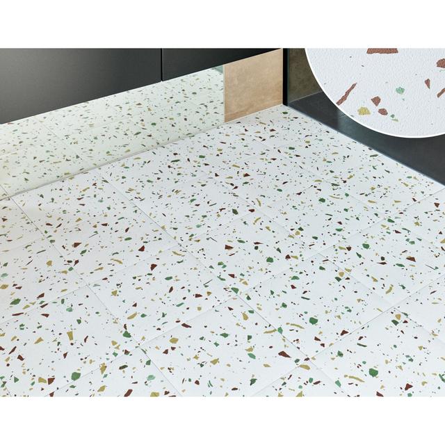 Terrazzo 1.5cm Thick 30.5cm W x 30.5cm L Buildings & Architecture Vinyl (Set of 50) NOVECRAFTO on Productcaster.