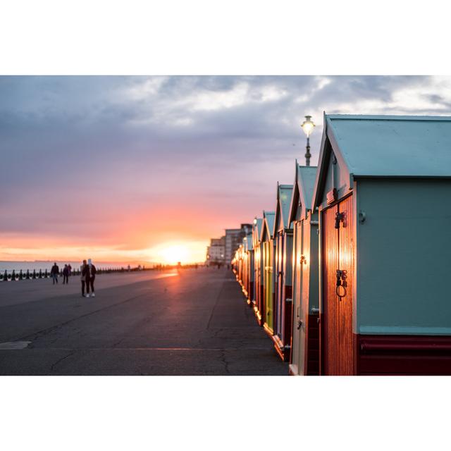 Colorful Beach Huts House of Hampton Size: 81cm H x 122cm W on Productcaster.