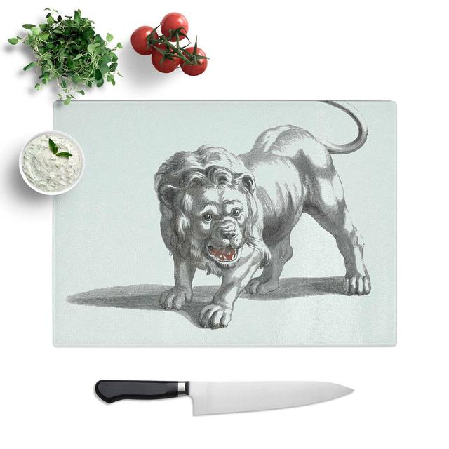 Glass Lion by Johan Teyler Chopping Board East Urban Home Size: 28.5 cm W x 20 cm L on Productcaster.