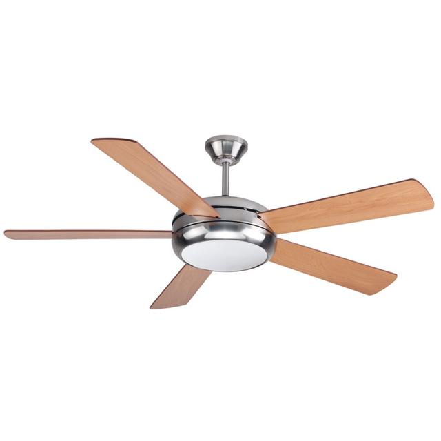 132cm Randy 3 Blade Ceiling Fan with Remote CristalRecord Finish: Nickel/Wood on Productcaster.