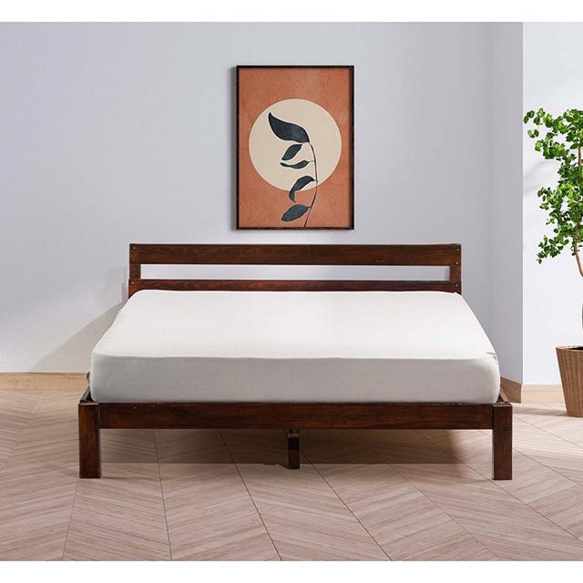 Killory Solid Wood Bed Union Rustic Size: 145 x 212 cm, Colour: Espresso on Productcaster.