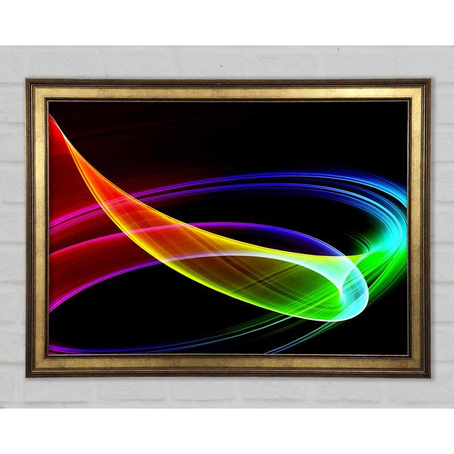 Multi Coloured Galaxy Swirl Framed Print Metro Lane Size: 84.1cm H x 118.9cm W on Productcaster.