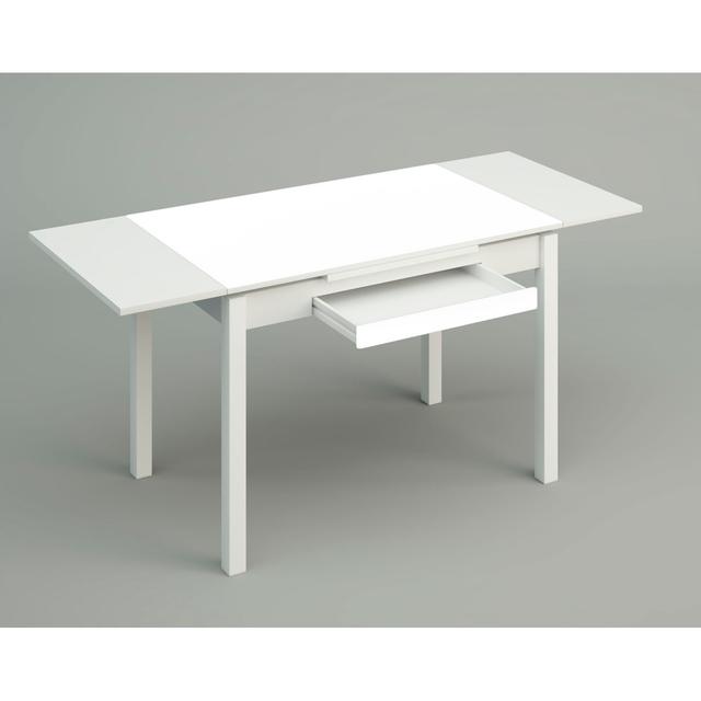 Feynman Rectangular 150Cm L x 60Cm W Dining Table Ebern Designs Table Top Colour: White on Productcaster.