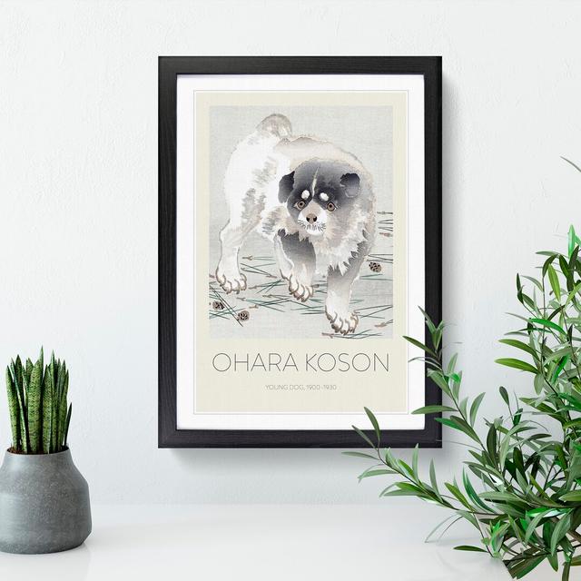 Young Dog Print by Ohara Koson - Picture Frame Painting East Urban Home Frame Option: Black, Size: 48cm H x 36cm W x 2cm D on Productcaster.