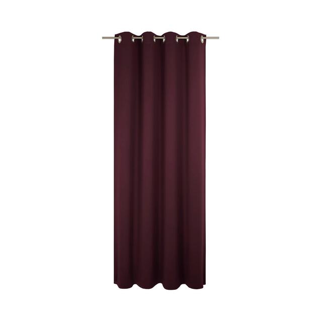 Newbury Room Darkening Eyelet Curtain Panel Panel Ebern Designs Panel Size: 260cm H x 132cm W, Curtain Colour: Aubergine on Productcaster.