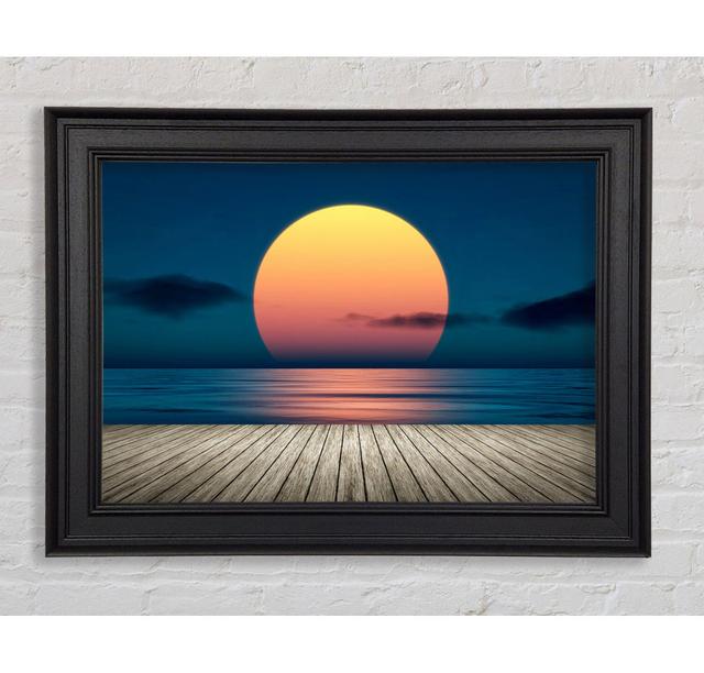 Boardwalk Sun Framed Print House of Hampton Size: 84.1cm H x 118.9cm W on Productcaster.