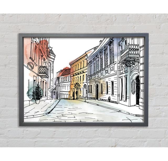 The Streets Of Milan - Single Picture Frame Art Prints on Canvas Rosalind Wheeler Size: 59.7cm H x 84.1cm W x 3.3cm D on Productcaster.