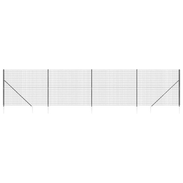 Bendrick Metal Wire/Mesh Fence Dakota Fields Finish: Anthracite, Installation Included: 7, Size: 140cm H x 1000cm W x 7.5cm D on Productcaster.