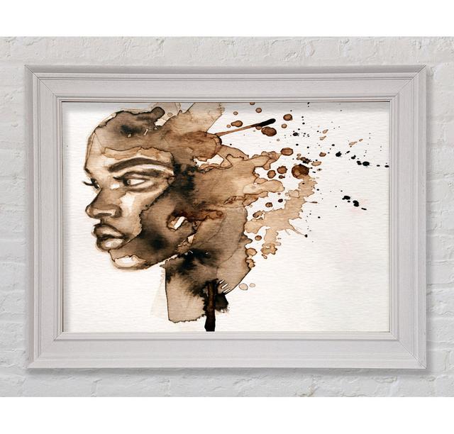 The Splatter of Ink Portrait - Single Picture Frame Print Marlow Home Co. Size: 84.1cm H x 142.2cm W on Productcaster.