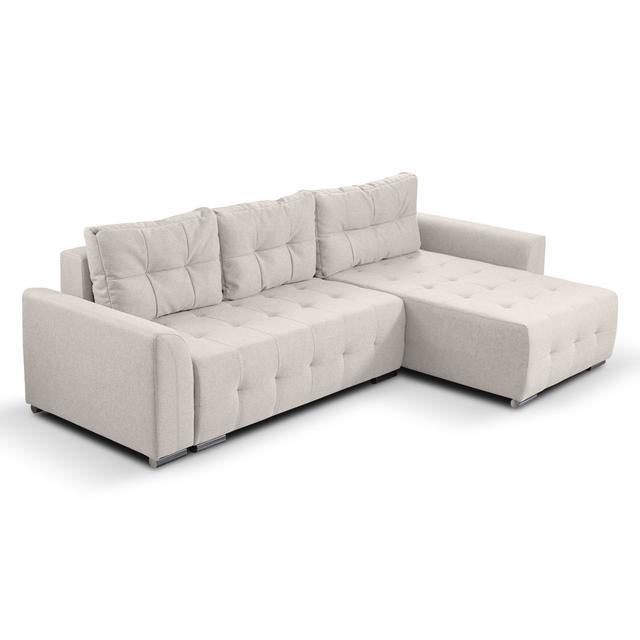 Ecksofa Ashonta mit Bettfunktion Perspections Polsterfarbe: Helles Beige on Productcaster.