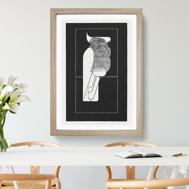 Crested Cockatoo by Samuel De Mesquita - Picture Frame Graphic Art East Urban Home Size: 65cm H x 48cm W x 2cm D, Frame Option: Oak Framed on Productcaster.