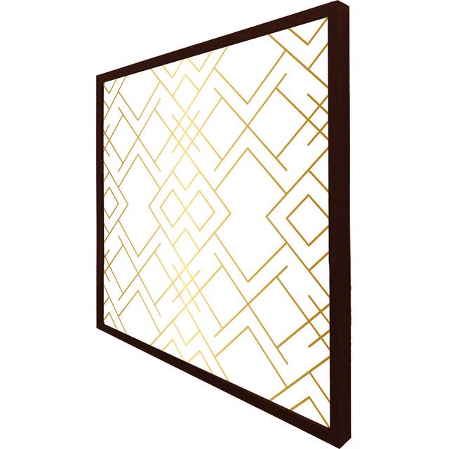 Truitts Golden Geo Pattern - Single Picture Frame Print Fairmont Park Size: 31cm H x 31cm W x 4cm D, Frame Colour: Brown Framed on Productcaster.