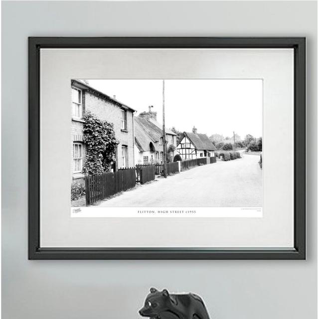 'Flitton, High Street C1955' - Picture Frame Photograph Print on Paper The Francis Frith Collection Size: 28cm H X 36cm W x 2cm D on Productcaster.