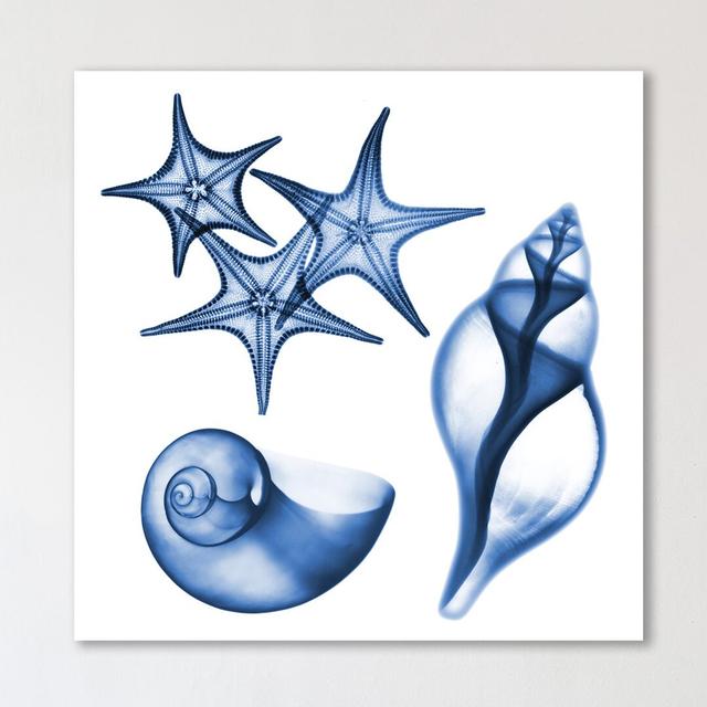 Blue Assortment Three - Wrapped Canvas Graphic Art Print East Urban Home Size: 91 cm H x 91 cm W on Productcaster.