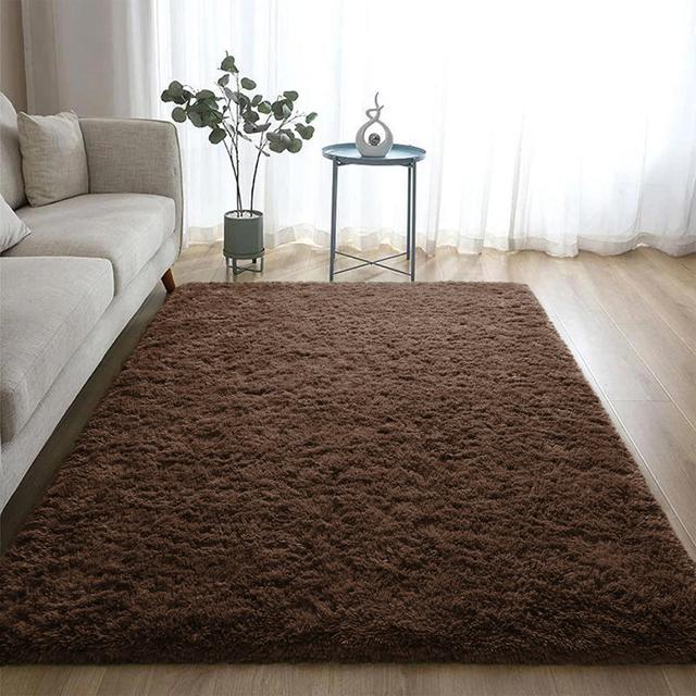 Mardella Solid Colour Brown Area Rug Ebern Designs Rug Size: Runner 60 x 220cm on Productcaster.