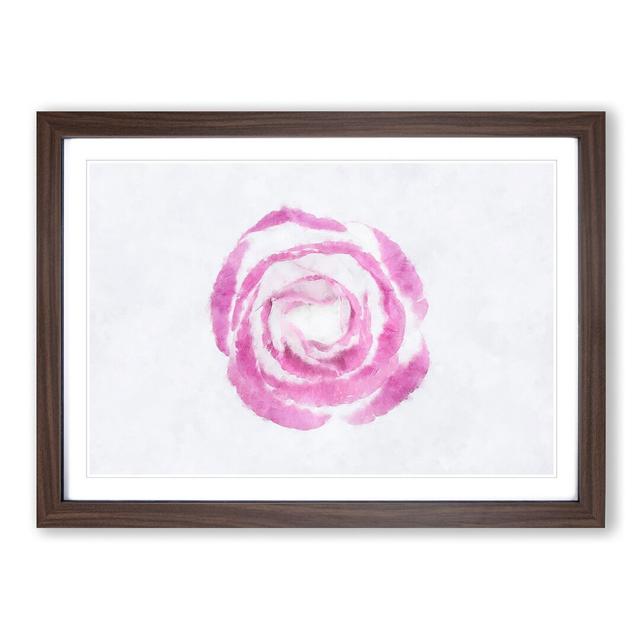 Pink Lisianthus Flower - Picture Frame Graphic Art Print East Urban Home Format: Walnut, Size: 45cm H x 63cm W x 2cm D on Productcaster.