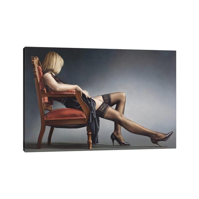 Passively Evocative In Chair by Paul Kelley - Wrapped Canvas Print Latitude Run Size: 30.48cm H x 45.72cm W x 1.91cm D on Productcaster.