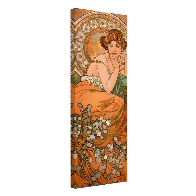 Precious Stones Topaz by Alfons Mucha - Wrapped Canvas Painting Rosalind Wheeler on Productcaster.