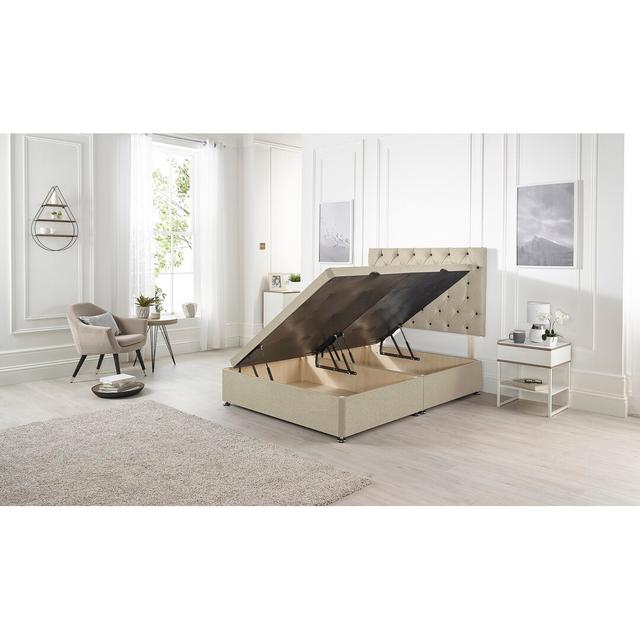 Premier Ottoman Bed Rosalind Wheeler Colour: Natural, Size: Super King (6') on Productcaster.