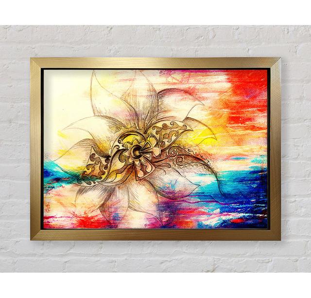 Colourful Lotus Flower - Single Picture Frame Art Prints Bright Star Size: 42cm H x 59.7cm W on Productcaster.