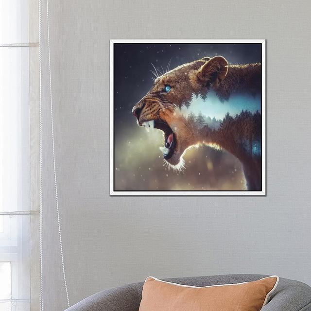 Predator by Paul Haag - Graphic Art Print on Canvas World Menagerie Format: White Framed, Size: 66.04cm H x 66.04cm W x 3.81cm D on Productcaster.