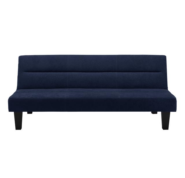 Adrijus Velvet Clic Clac Sofa Canora Grey Upholstery Colour: Blue on Productcaster.