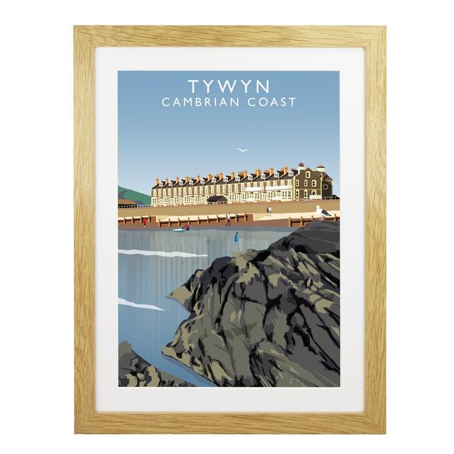 'Tywyn 2' by Richard O'Neil - Print East Urban Home Format: Oak Wood Frame, Size: 43.5 cm H x 33.5 cm W x 2.2 cm D on Productcaster.