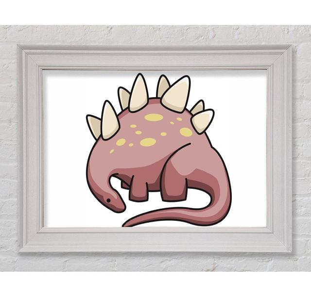 Herbivore Dinosaur - Single Picture Frame Print on Canvas Zoomie Kids Colour: White, Format: Gold Black Framed Paper, Size: 42cm H x 60cm W x 8cm D on Productcaster.