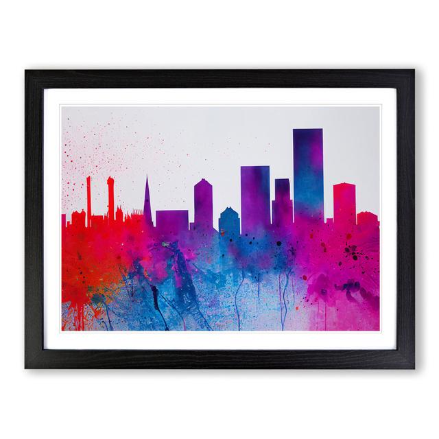 Skyscraper Skyline Vol.1 Abstract - Picture Frame Graphic Art Latitude Run Frame Colour: Black Framed, Size: 46cm H x 64cm W x 2cm D on Productcaster.