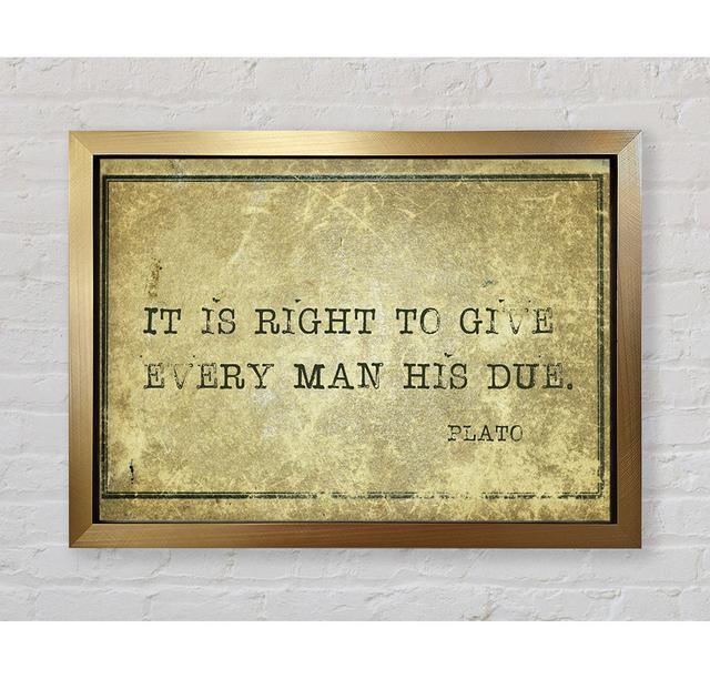 Plato Quote 2 Happy Larry Format: Gold Framed Paper, Size: 100cm H x 141.4cm W x 3.4cm D on Productcaster.