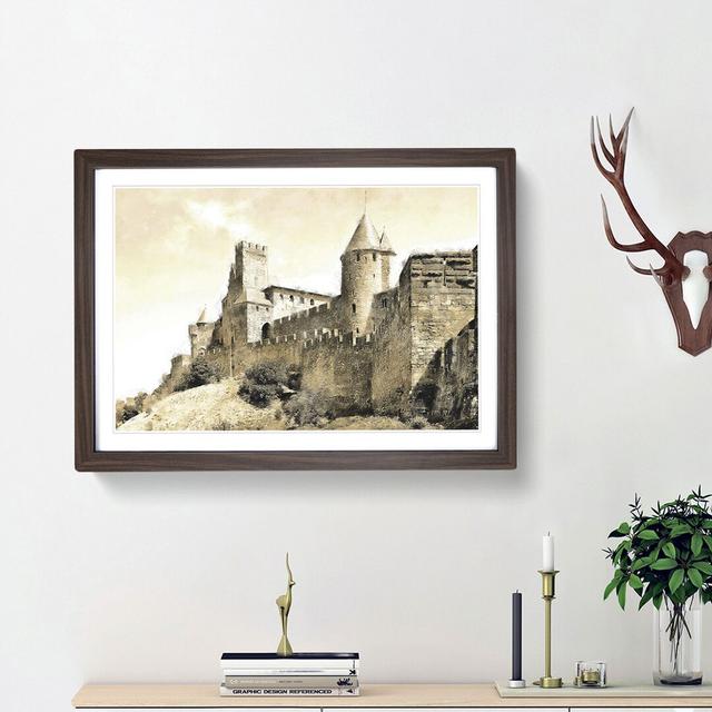 La Cite Citadel in Carcassonne France - Picture Frame Photograph Print East Urban Home Size: 24cm H x 33cm W x 2cm D, Frame Option: Walnut Framed on Productcaster.