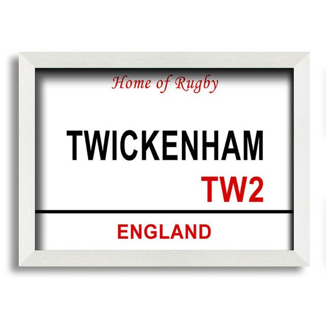 Twickenham Signs Framed Print Wall Art Happy Larry Format: Natural Framed Paper, Size: 42cm H x 59.7cm W x 1.5cm D on Productcaster.