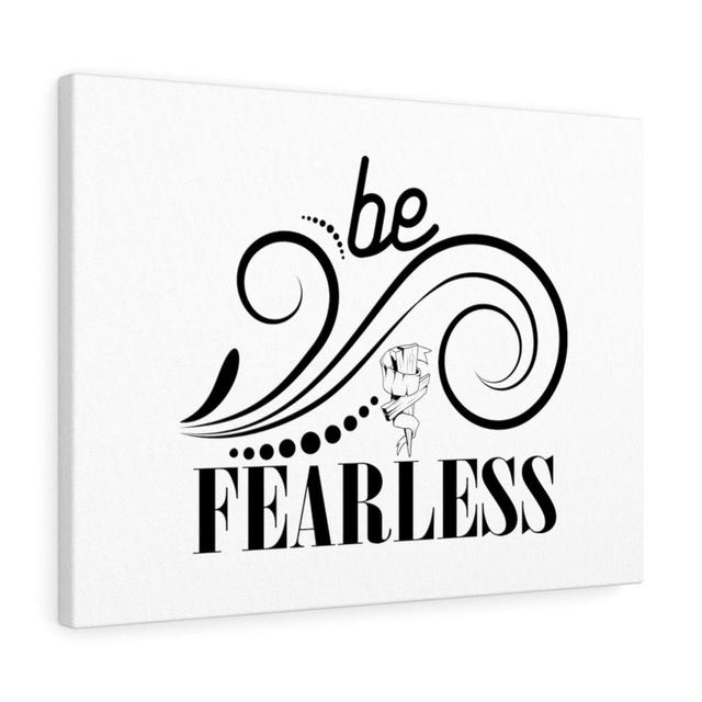 Be Fearless - Wrapped Canvas Typography Blue Elephant Size: 46cm H x 61cm W on Productcaster.