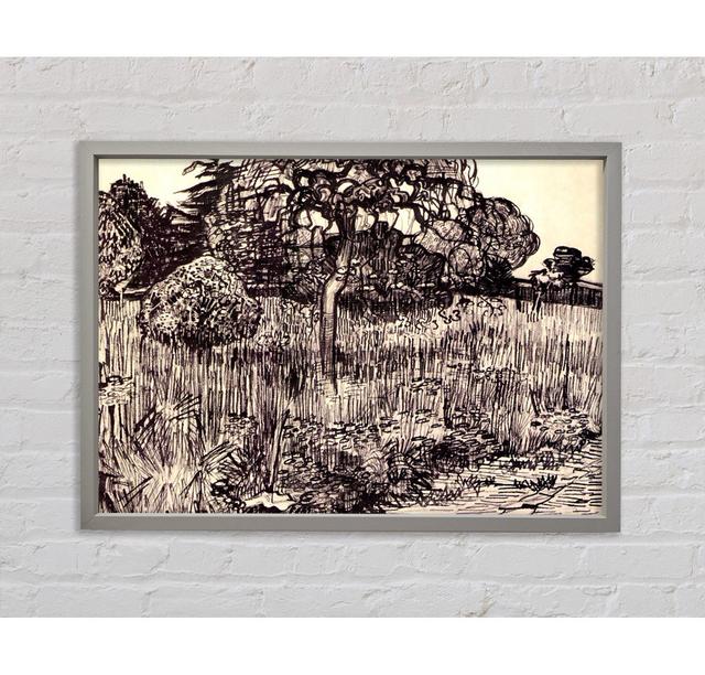 Van Gogh Tree In A Meadow - Single Picture Frame Art Prints on Canvas Marlow Home Co. Size: 59.7cm H x 84.1cm W x 3.3cm D on Productcaster.