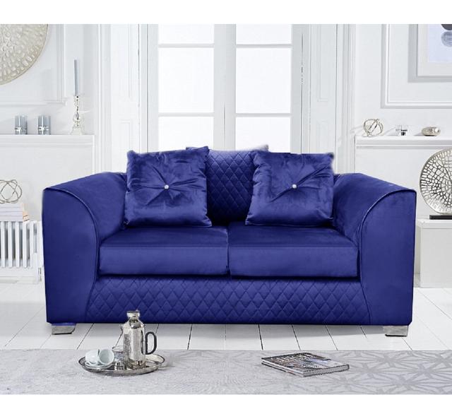 Sonoran 155Cm Velvet Round Arm Loveseat Sofa Fairmont Park Upholstery Colour: Blue on Productcaster.