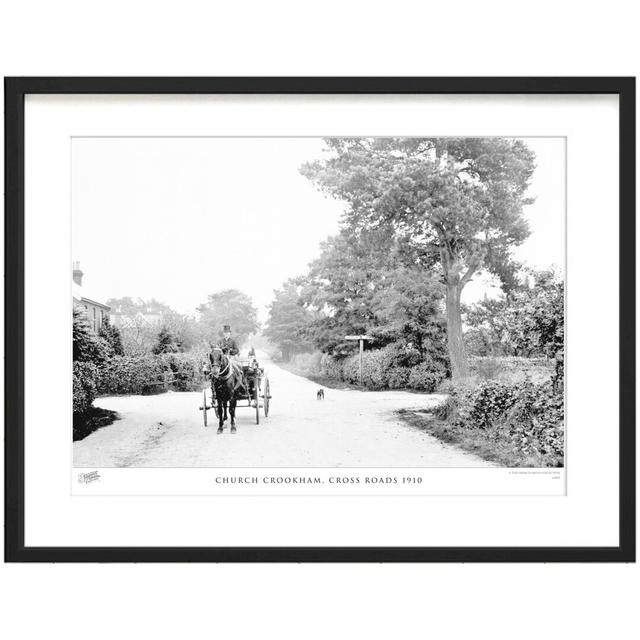 'Church Crookham, Cross Roads 1910' by Francis Frith - Picture Frame Photograph Print on Paper The Francis Frith Collection Size: 28cm H x 36cm W x 2. on Productcaster.